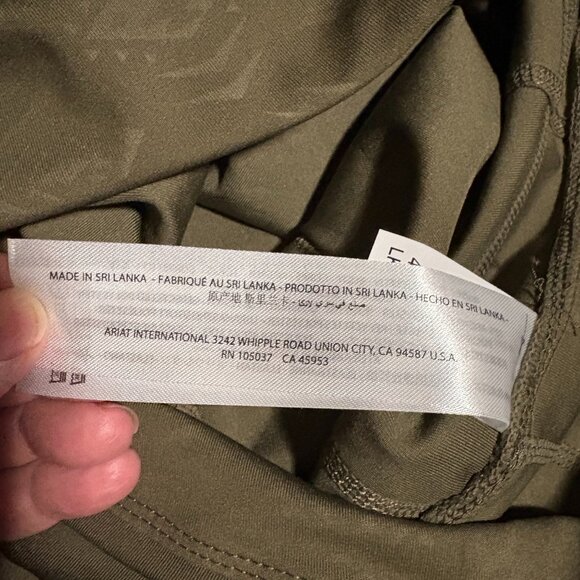 Ariat Tek Tight XS Heat Series Leggings Olive Aztec NWT Phone Pocket Equestria - Picture 10 of 10